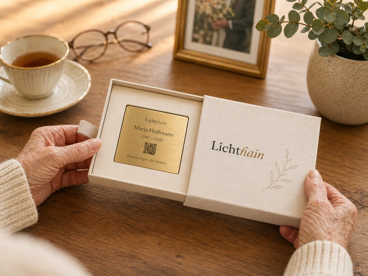 Lichthain — Gedenkseite und Plakette